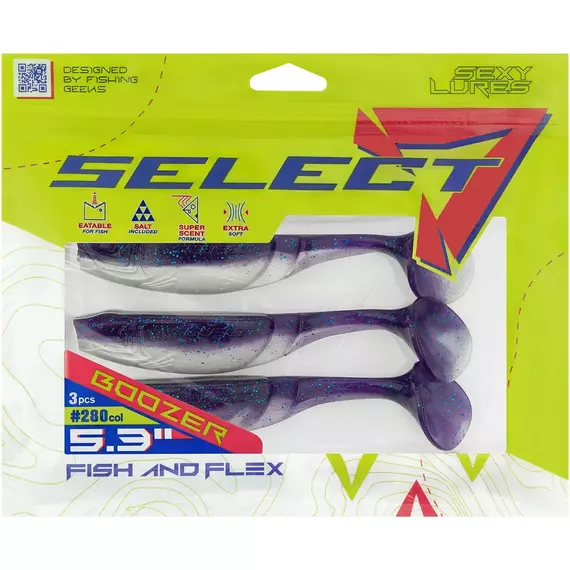 Силікон Select Boozer SE 5.3" #280 (3 шт / уп), фото , изображение 2